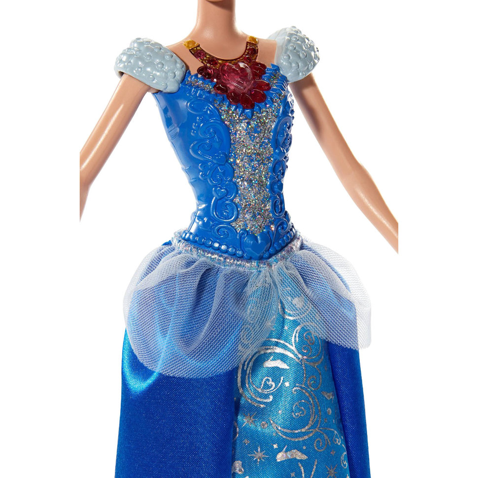 Кукла Золушка из серии Принцессы Дисней, колье и корона светятся, 28 см.  